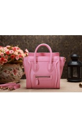 Fake Celine Nao Luggage 3309 in Cherry Pink Original Leather VS08831