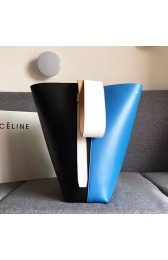 Fake Celine Twisted Cabas in Blue and Black Smooth Calfskin 030403 VS05332