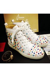 Fake Christian Louboutin Louis Spikes Flat Off-white CL1240-1 VS08457