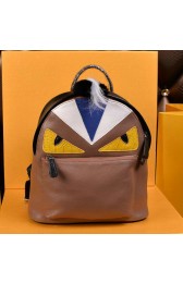Fake Fendi Selleria Backpacks Original Leather F2221 Apricot VS09109