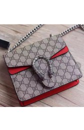 Fake Gucci Dionysus GG Supreme Mini Bag Red 421970 VS08898