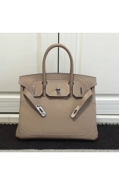 Fake Hermes Birkin 30 Tote Bag in Light Grey Swift Leather HB1220 VS02022
