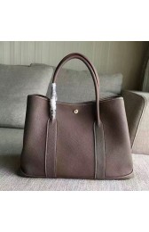 Fake Hermes Garden Party 36 30 Tote Bag in Imported Togo Leather Grey VS01265