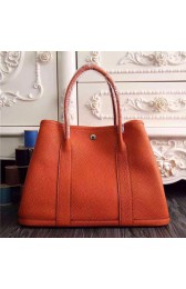 Fake Hermes Garden Party 36 30 Tote Bag in Imported Togo Leather Orange VS00214