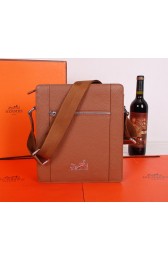Fake Hermes Messenger Bag Original Grainy Leather H28085 Wheat VS09688