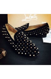 Fake Imitation Christian Louboutin Black Rollerboy Spikes with Gold Spike CL1210 VS07341
