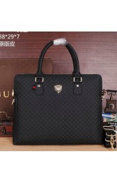 Fake Imitation Gucci Guccissima Leather Business Briefcase G66221 Black VS07025