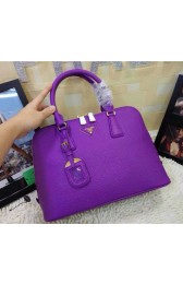 Fake Imitation Prada Clemence Leather Top Handle Bag BL0837 in Purple Fug VS04095