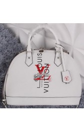 Fake Louis Vuitton Fall 2015 Runway Printed Alma Bag M53155 White VS04328