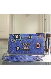 Fake Louis Vuitton Fall Winter 2015 TWIST Chain Purse M61490 Blue VS00070