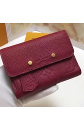 Fake Louis Vuitton Monogram Empreinte Pont-neuf Compact Wallet Red M62184 VS09199