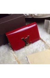 Fake Louis Vuitton Patent Calfskin Chain Louise GM Fuchsia M94425 VS07769