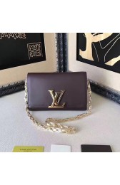 Fake Louis Vuitton Smooth Calfskin Chain Louise GM Coffee M94335 VS02829