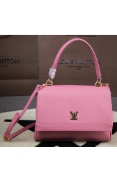 Fake Louis Vuitton Soft Leather Top Handle Bag M37113 Pink VS00458