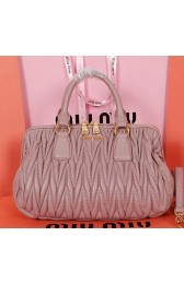 Fake miu miu Matelasse Nappa Leather Top-handle Bag M88007 Light Pink VS03252