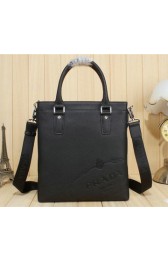 Fake Prada Calfskin Leather Tote Bag P122263 Black VS03268