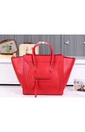 Fake Quality Celine Luggage Phantom Shopper Bags Ferrari Leather CL3341 Red VS08490