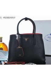 Fake Quality PRADA Grainy Leather Tote Bag PBN2755 Black VS02650