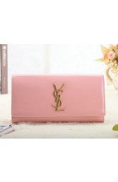 Fake Saint Laurent Classic Monogramme Clutch Patent Y5486 Pink VS00855
