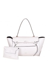 Fake Top Celine Belt Bag Smooth Calfskin Leather C3396 White VS02535