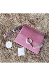 Fashion Chloe Faye Calf and Suede Shoulder Bag Pink 161010 VS01624