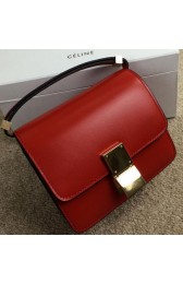Fashion Fake Celine Classic Box mini Flap Bag Smooth Leather C11041 Red VS01845