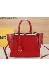 Fashion Fendi 3Jours Tote Bag Calfskin Leather F2358 Burgundy VS09201