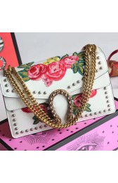 Fashion Replica Gucci Dionysus Embroidered Shoulder Bag White 400249 VS05994