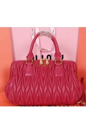 Fashion Replica miu miu Matelasse Nappa Leather Top-handle Bag M88007 Rosy VS03523