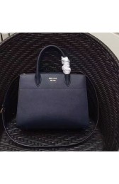 Fashion Replica Prada Bibliotheque Saffiano Leather Bag Blue 1BA049 VS03617