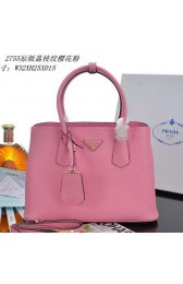 Fashion Replica PRADA Grainy Leather Tote Bag PBN2755 Pink VS09364