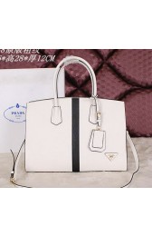 Fashion Replica Prada Saffiano Cuir Leather Tote Bag BN2788 White VS00486