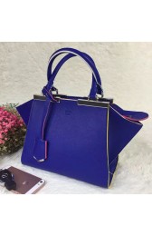 Fendi 3Jours Mini Tote Bag Calfskin Leather Blue 161040 VS07677