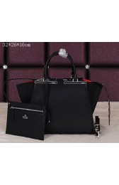 Fendi 3Jours Tote Bag Calfskin Leather F8936 Black VS01605