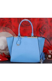 Fendi 3Jours Tote Bag Calfskin Leather FJ2352 SkyBlue VS09322
