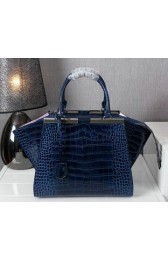 Fendi 3Jours Tote Bag Croco Leather F1131 Royal VS03933