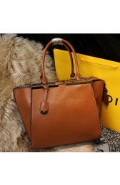 Fendi 3Jours Tote Bag Original Leather FJ2352 Brown VS03789