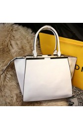 Fendi 3Jours Tote Bag Original Leather FJ2352 White VS04449