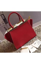 Fendi 3Jours Tote Bag Original Leather Red with White Lining F280501 VS05948