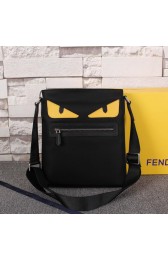 Fendi Bag Bugs Messenger Bag Nylon Fabric FD95395 Black VS07214