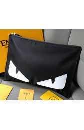 Fendi Buggies Pouch Nylon Fabric 7N00781 White VS03667