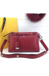 Fendi By The Way Small Boston Bag Original Leather Cherry FD0805 VS01364