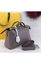 Fendi By The Way Small Boston Bag Original Leather Grey FD0805 VS01773
