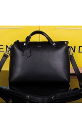Fendi By The Way Tote Bag Calfskin Leather FD2351 Black VS00218