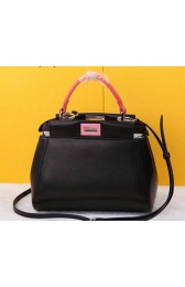 Fendi mini Peekaboo Bag Nappa Leather F520885T Black VS04164