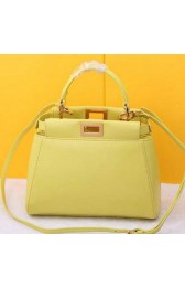 Fendi mini Peekaboo Bag Sheepskin Leather F520885 Lemon VS08137