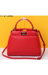 Fendi mini Peekaboo Bag Sheepskin Leather F520885 Red VS03511