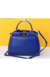 Fendi mini Peekaboo Bag Sheepskin Leather FD520885 Blue VS00490