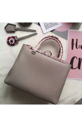 Fendi Petite 2jours Calfskin Shopper Bag Grey F51130 VS03977