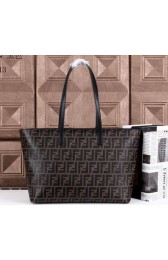 Fendi Practical Signature FF Fabric Roll Bag 8BH185 Black VS02875